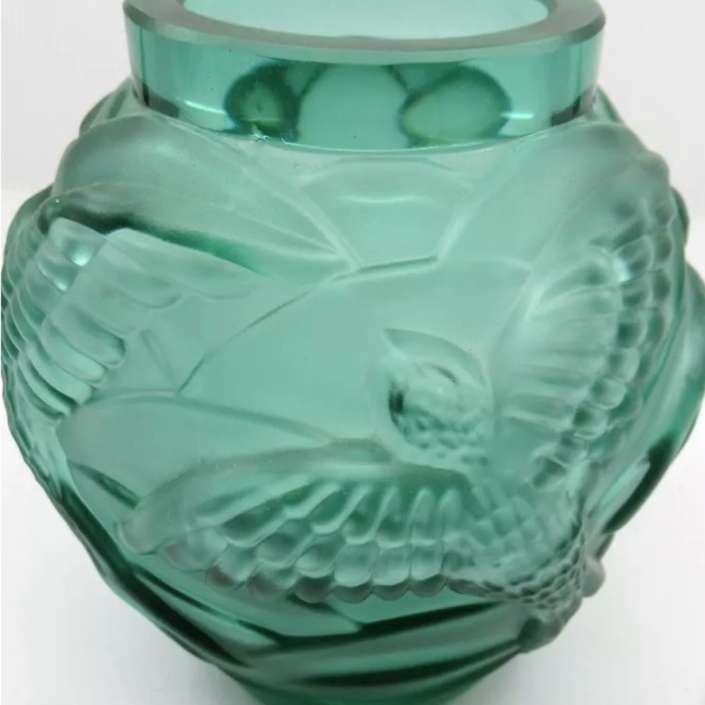 Josef Inwald Barolac Swallows in Flight Vase Vintage GERMAN/Bohemian - Picture 9 of 11